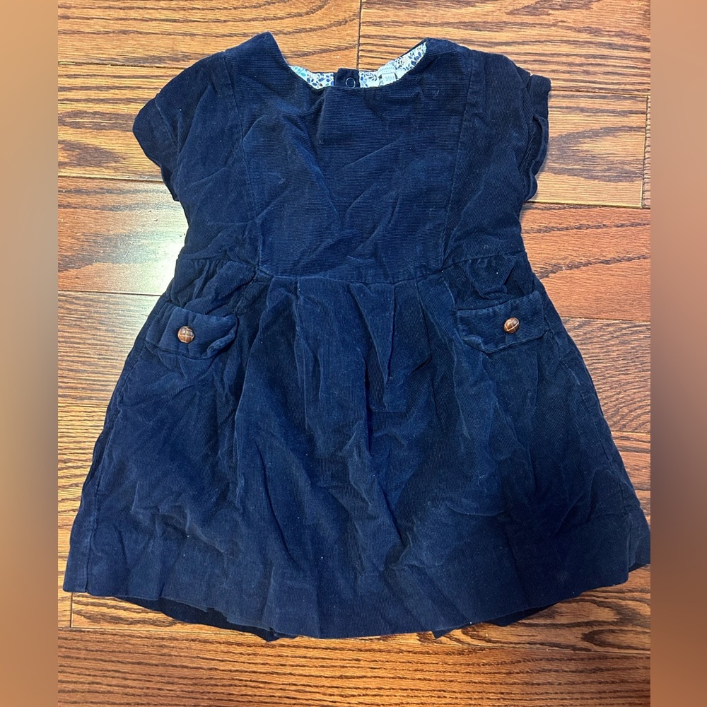 Jacadi Midnight Blue Corduroy Dress